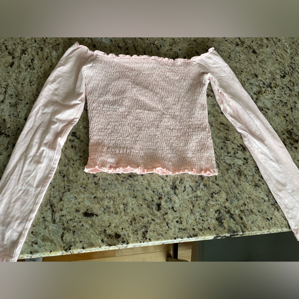 Set of 3 Hollister/Aeropostale Off The Shoulder Long Sleeve Shirts- size medium